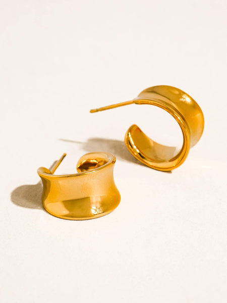 Yvaine Wide Hoop Earrings