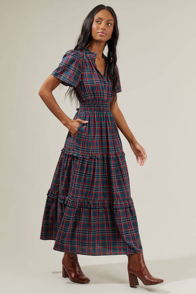 Palmer Poplin Tiered Maxi Dress