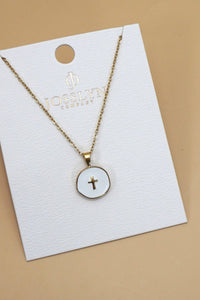 White Cross Tarnish Free  Necklace
