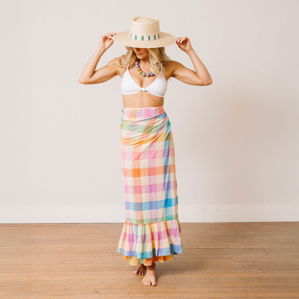 Sunshine Tienda Rainbow Plaid Vienna Sarong