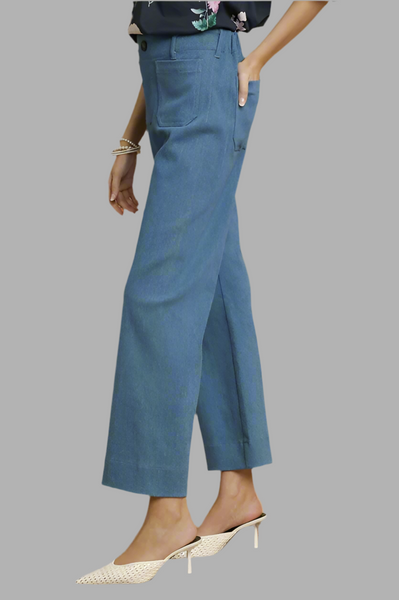 Denim Wide Leg Pants