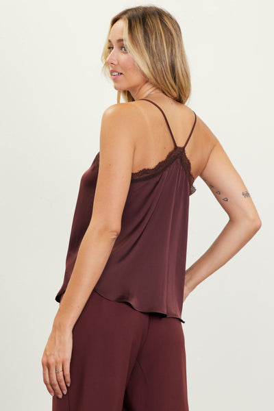 Chocolate Brown Lace Cami