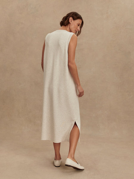 Varley Beatrice Midi Dress in Ivory Marl