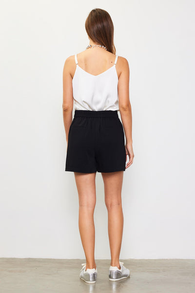 Structured Black Shorts