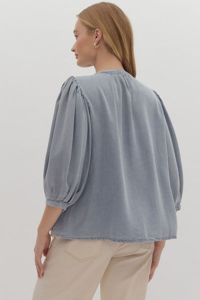 Beth Chambray Top