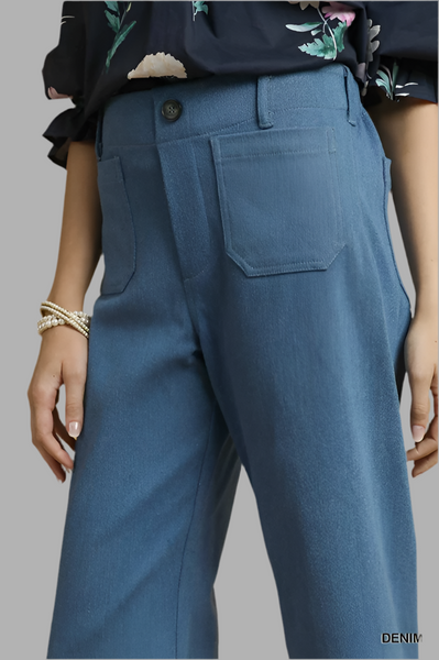 Denim Wide Leg Pants