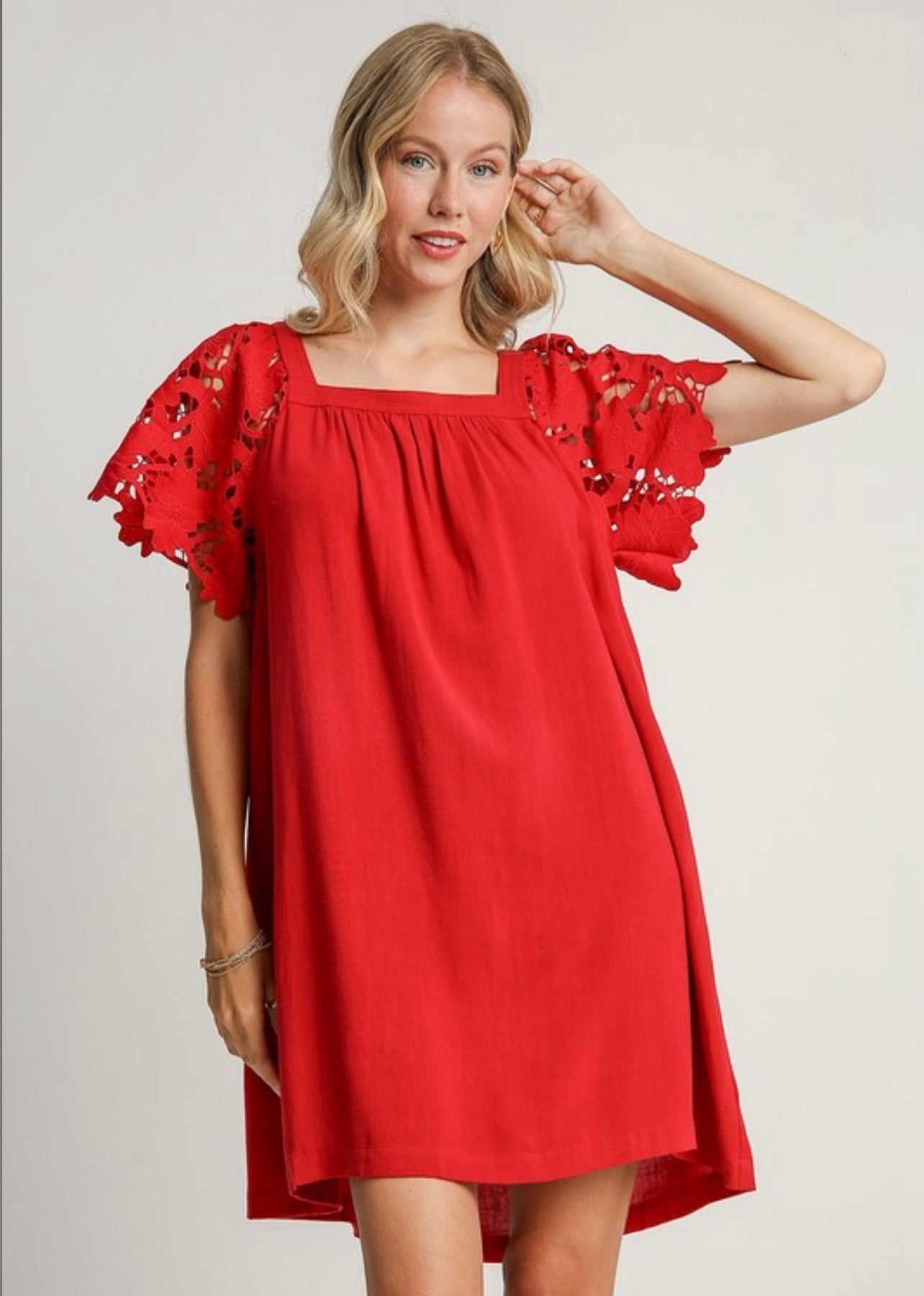 Red Linen Dress