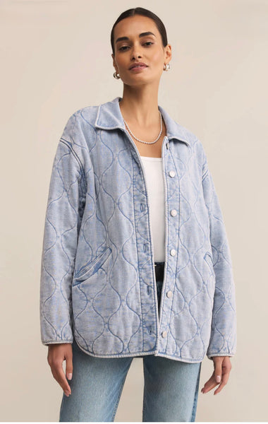 Z Supply Boulder Knit Denim Jacket