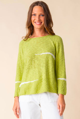 Spring Leaf Boatneck Sweater