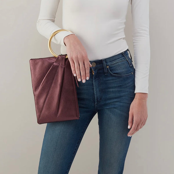 HOBO Sheila Ring Clutch in Frosted Plum