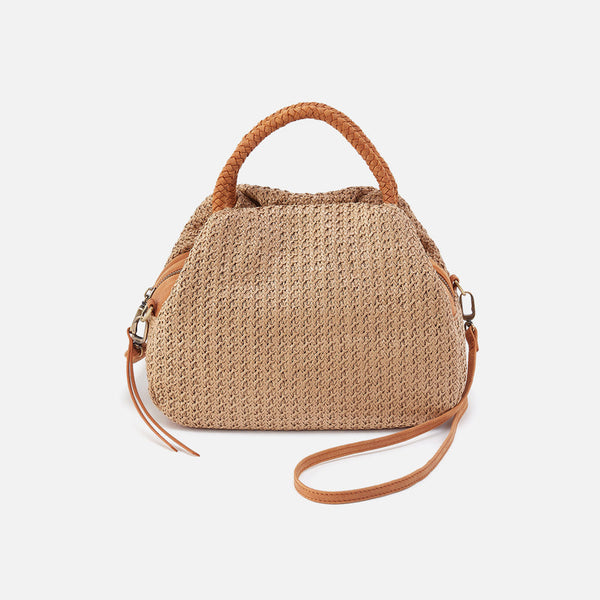 HOBO Darling Small Satchel in Meadow Woven Straw