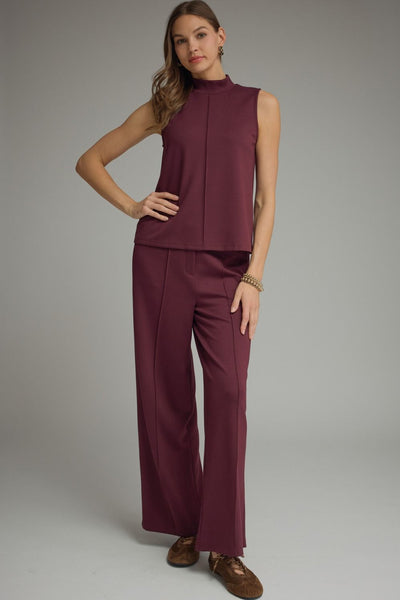 Burgundy Scuba Top
