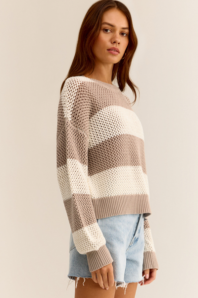 Z Supply Broadpeach Stripe Sweater