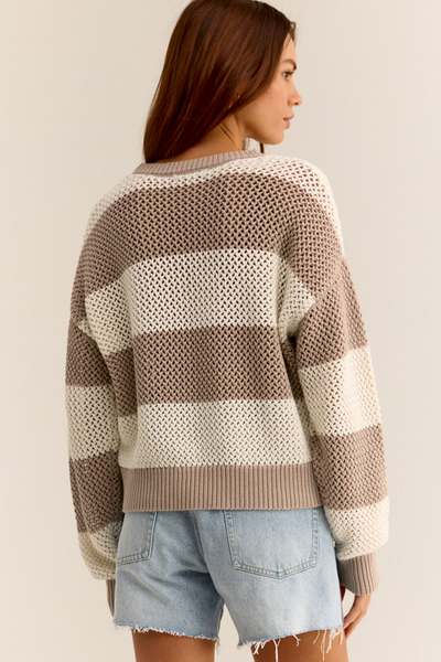 Z Supply Broadpeach Stripe Sweater