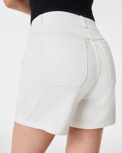 Spanx Stretch Twill Shorts, 6" in White