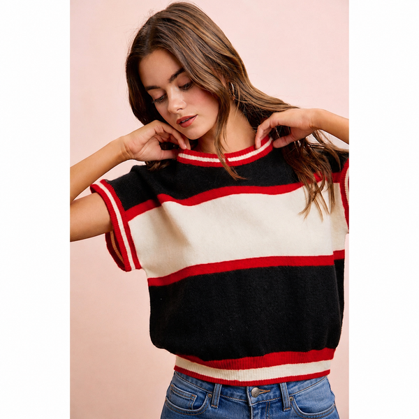 Black/Red Gameday Top