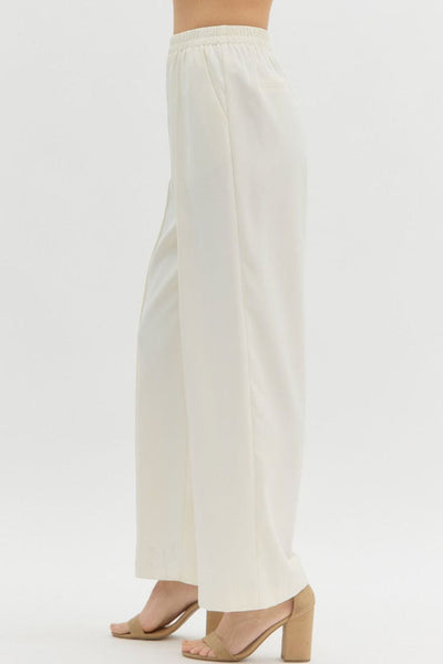 Ecru Straight Leg Pants