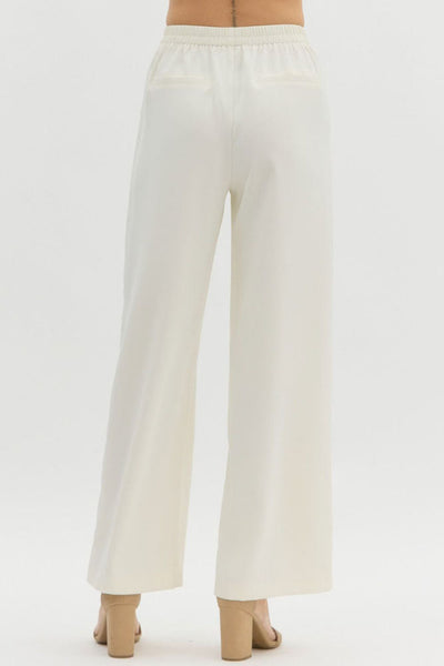 Ecru Straight Leg Pants