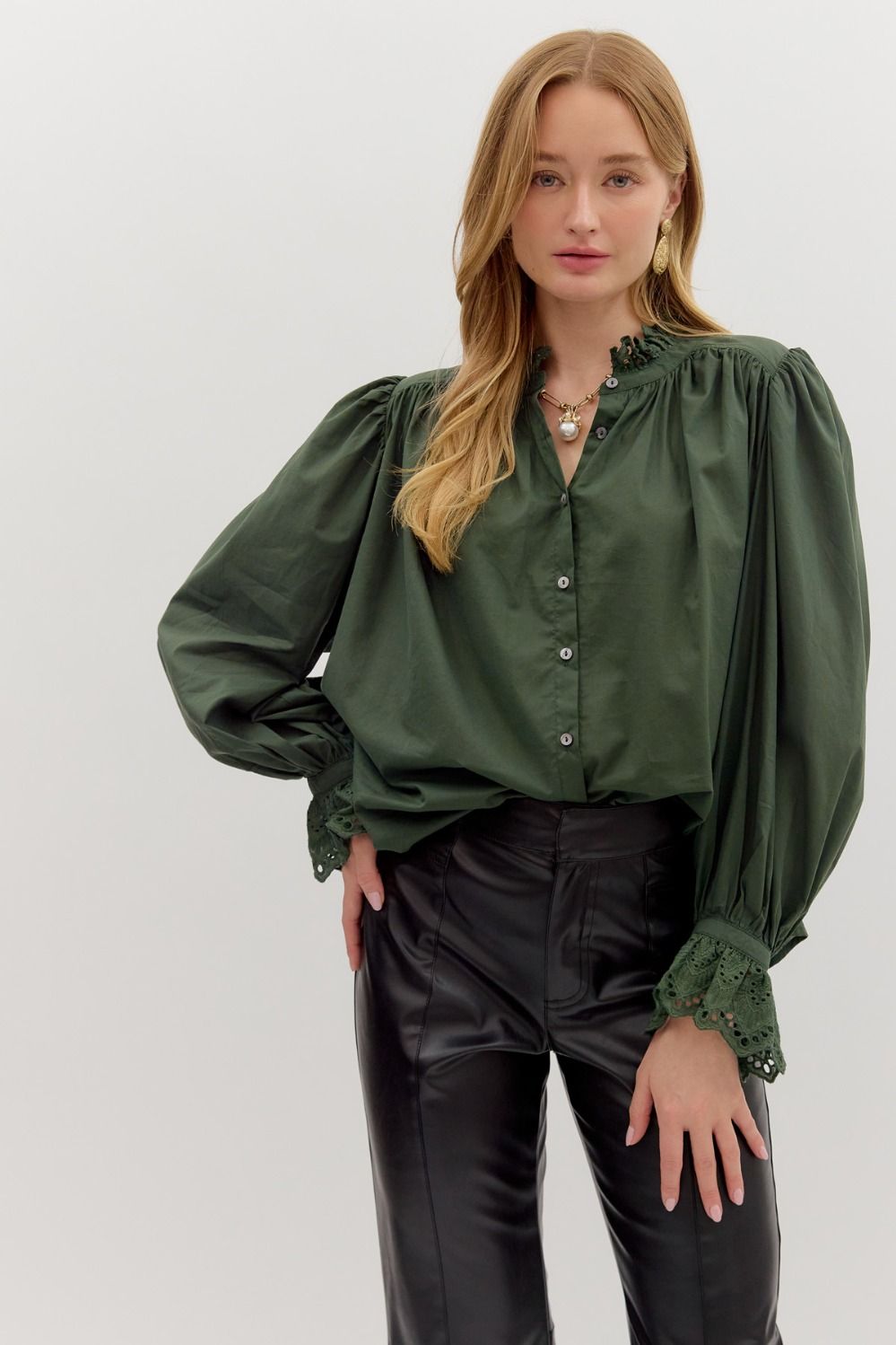 Pine Ruffle Shirt