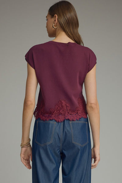 Burgundy Lace Hem Top Arriving Next Week
