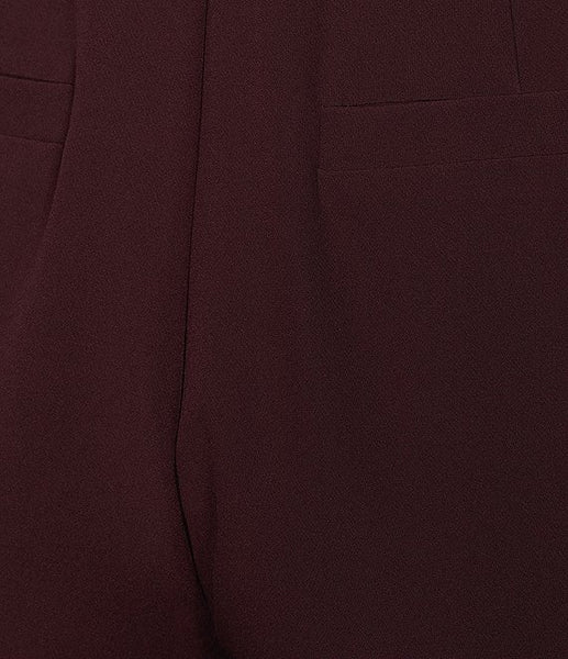 Valli High Rise Wide Leg Pants in Wine