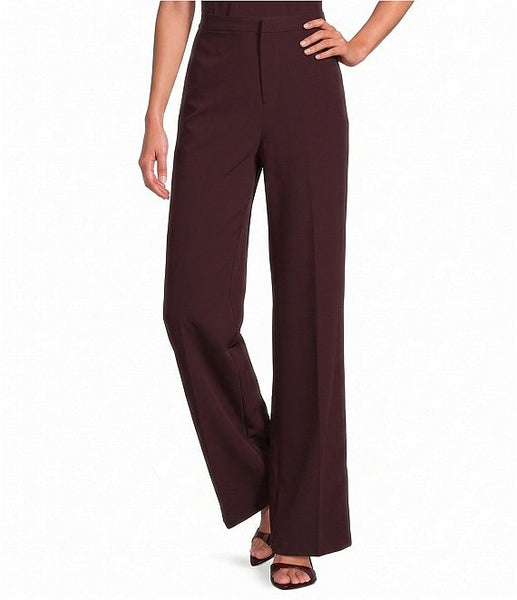 Valli High Rise Wide Leg Pants in Wine