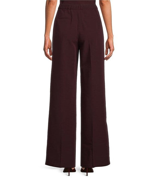 Valli High Rise Wide Leg Pants in Wine