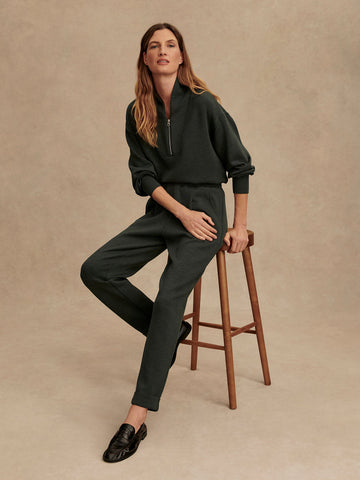 Varley The Rolled Cuff Pant 25" in Olive Marl