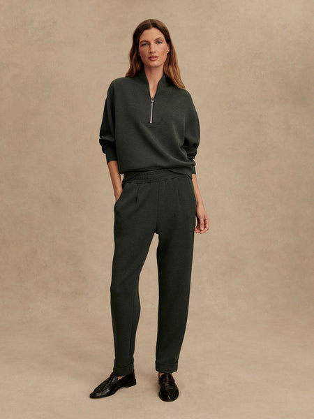 Varley The Rolled Cuff Pant 25" in Olive Marl