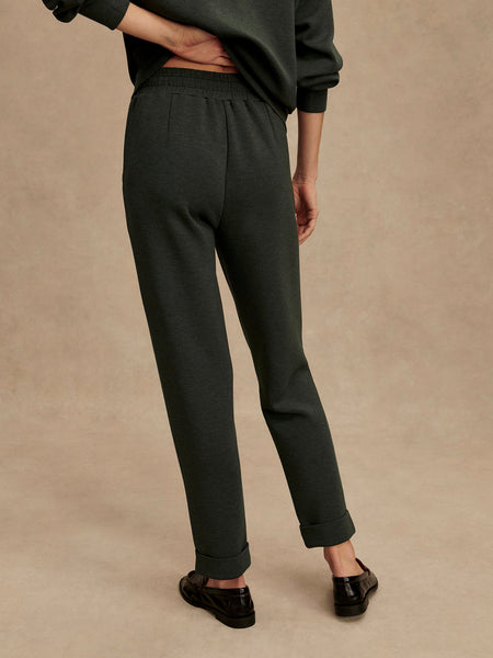 Varley The Rolled Cuff Pant 25" in Olive Marl