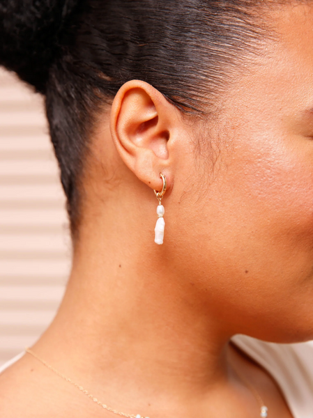 ABLE Freshwater Chunky Pearl Earrings