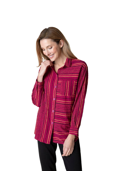 Change Your Stripes Boyfriend Pocket Shirt