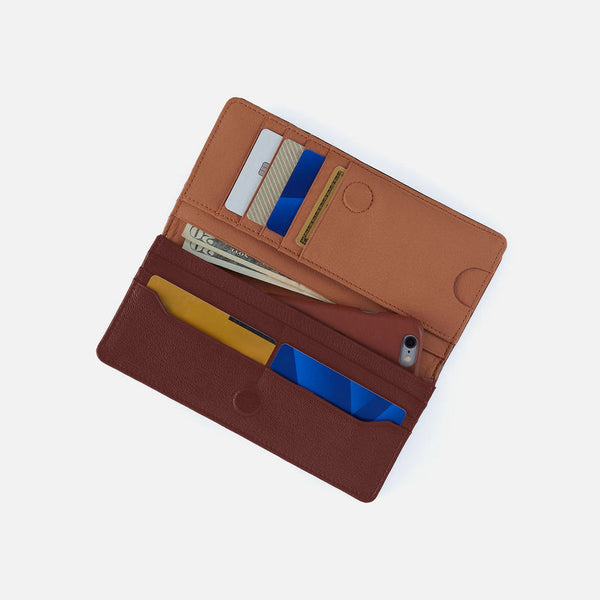 HOBO Hutton Large Wallet in Brown Bear