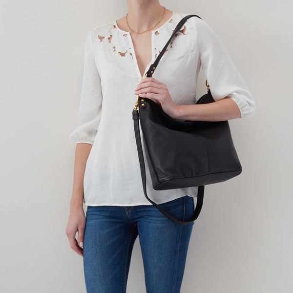 HOBO Pier Shoulder Bag in Black