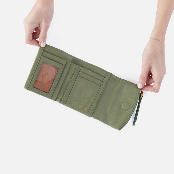 Fern Medium Trifold Wallet in Watercress