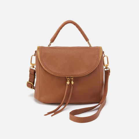 HOBO Fern Top Handle Satchel in Warm Honey