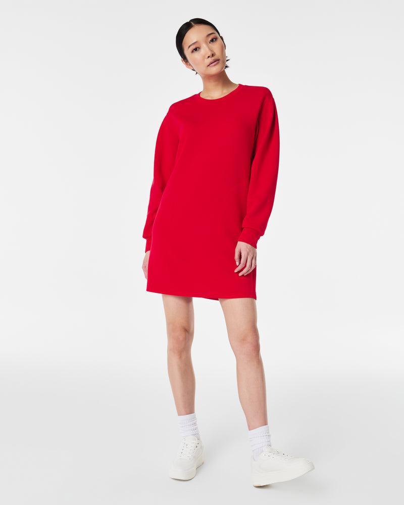 Spanx AirEssentials Crew Neck Dress Red