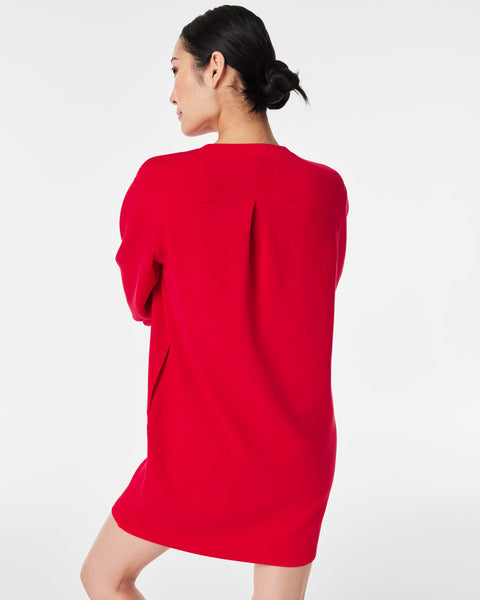 Spanx AirEssentials Crew Neck Dress Red