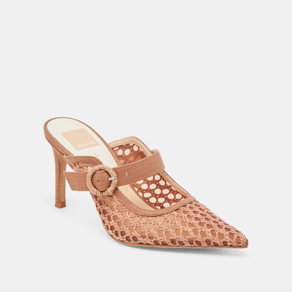 Dolce Vita Keekee Heels Saddle Woven Raffia