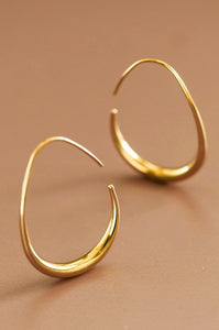 18k Waterproof Non Tarnish Hoops