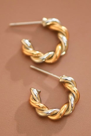 Waterproof Twisted Hoops