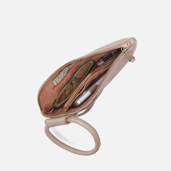 HOBO Sable Wristlet Stone Gloss