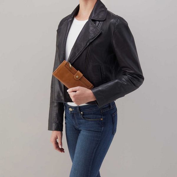 HOBO Dunn Continental Wallet : Truffle