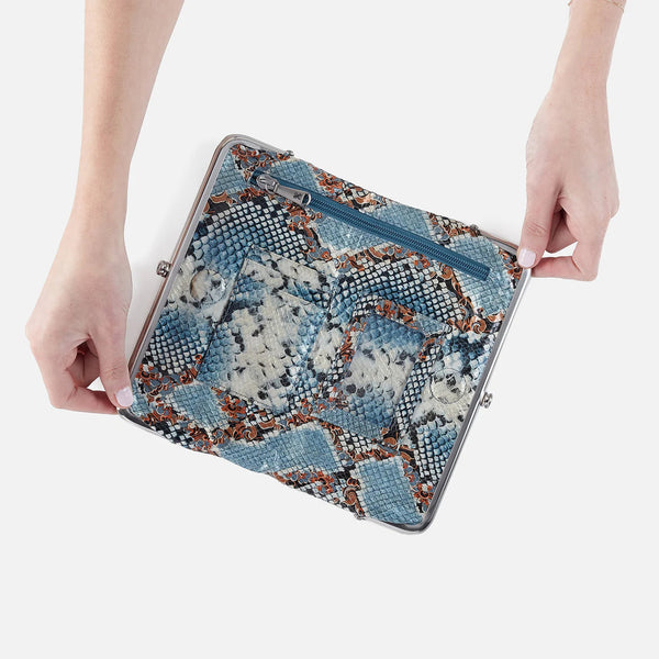 HOBO Lauren Clutch Wallet in Blue Tempest