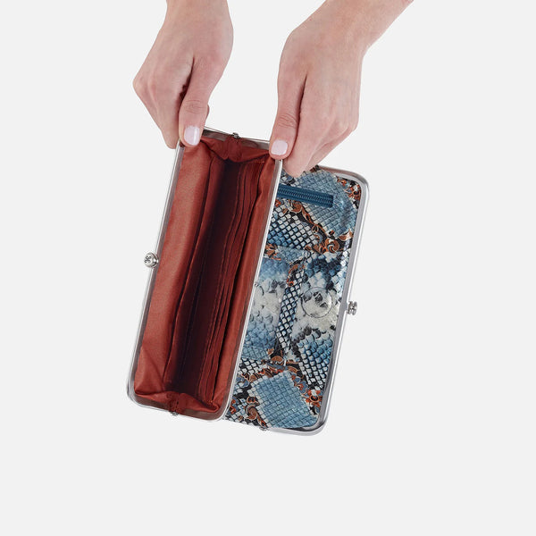 HOBO Lauren Clutch Wallet in Blue Tempest