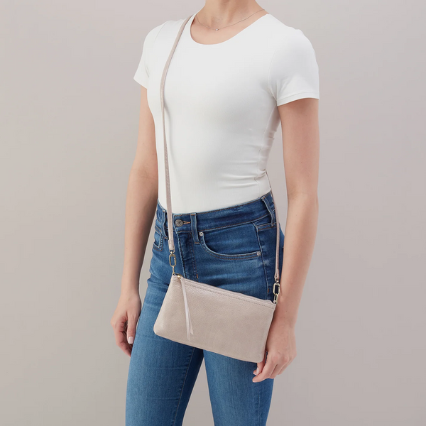 HOBO Darcy Crossbody in Stone Gloss