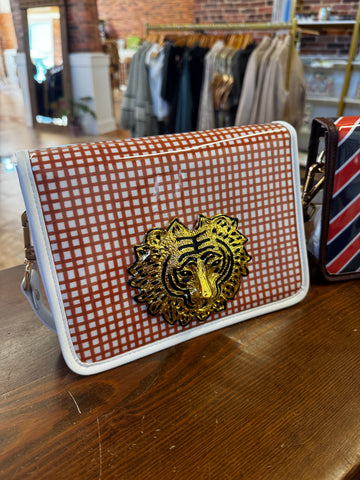 Garland Bags - Burnt Orange/White Clear Gameday Stadium Bag with Gold Tiger