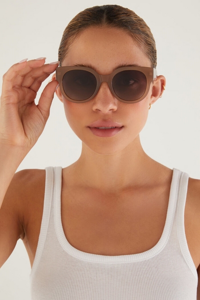 Z Supply Lunch Date Taupe - Gradient Polarized Sunglasses