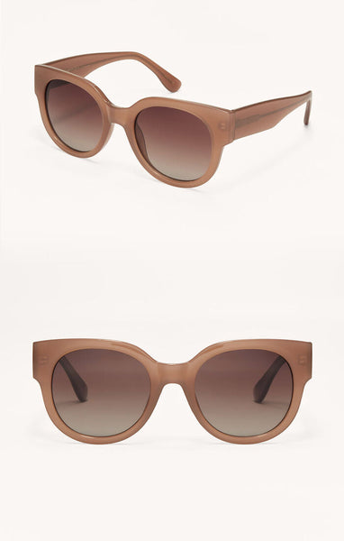 Z Supply Lunch Date Taupe - Gradient Polarized Sunglasses