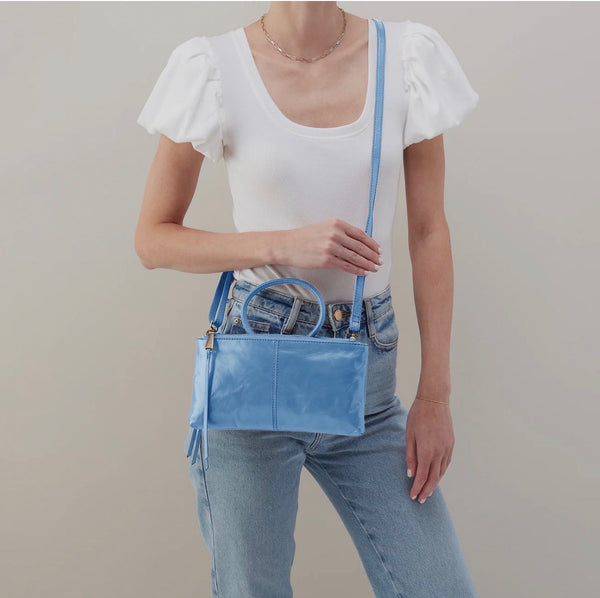 HOBO Sable Crossbody in Faded Denim